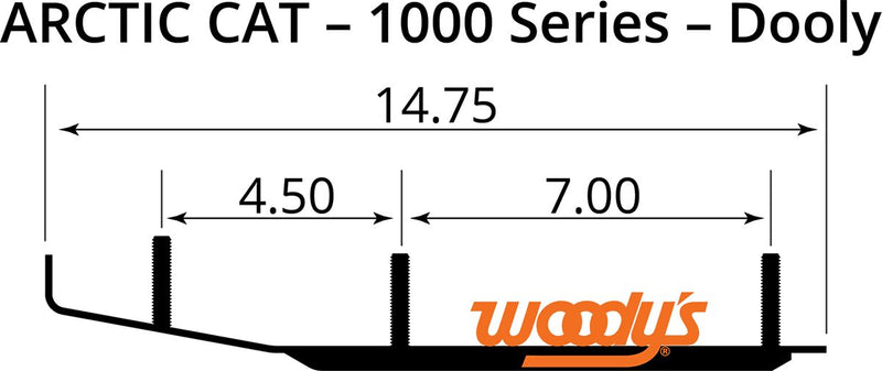 Slim Jim 'Performance' Dooly Wear Rods Black For Arctic Cat PANTERA 3000 2017 - 3/8-16