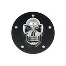 Skull Point Cover 5 Hole Black & Chrome For 99-17 Twin Cam NU