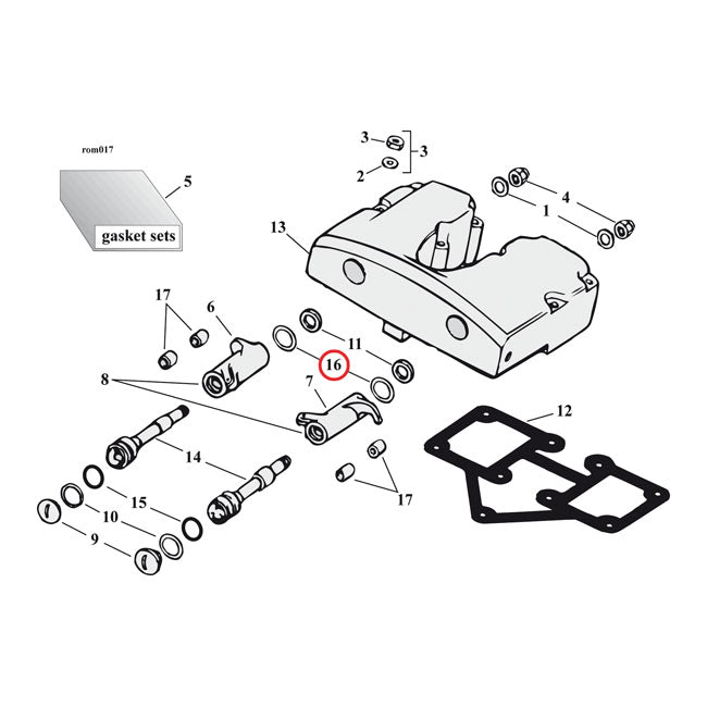 Rocker Arm Shim Set Shovel .010 Inch