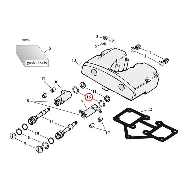 Rocker Arm Shim Set Shovel .020 Inch