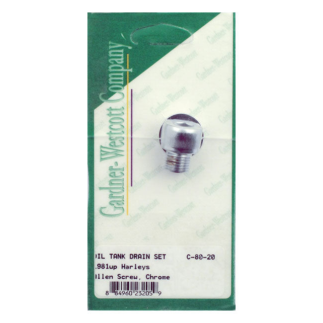 Oil Drain Plug Allen Head 1/2 Inch-20 Chrome