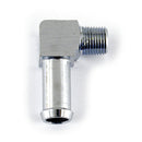 Oil Line Fitting 90 Degree 1/8 Inch-27 NPT To 3/8 Inch Chrome