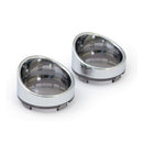 Turn Signal Lens Set With Visor Light Smoke Lens For 00-23 H-D With Bullet Turn Signals