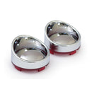 Turn Signal Lens Set With Visor Mirror Red Lens For 00-23 H-D With Bullet Turn Signals