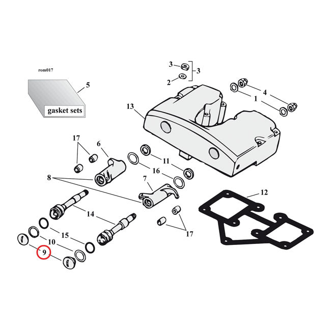 Rocker Shaft End Plug Set Allen Style Chrome