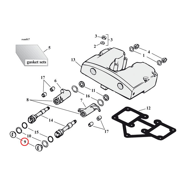 Rocker Shaft Plug Set Custom Allen Style Chrome