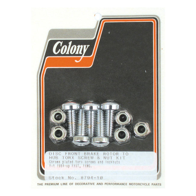 Brake Rotor Bolt & Nut Kit Flat Torx For 82-85 FLT
