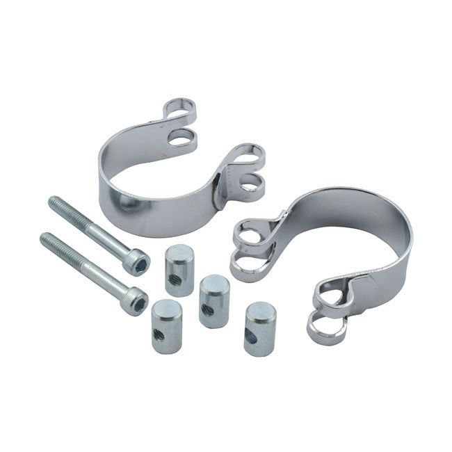 Sportster Header Clamps Chrome For 57-85 XL NU