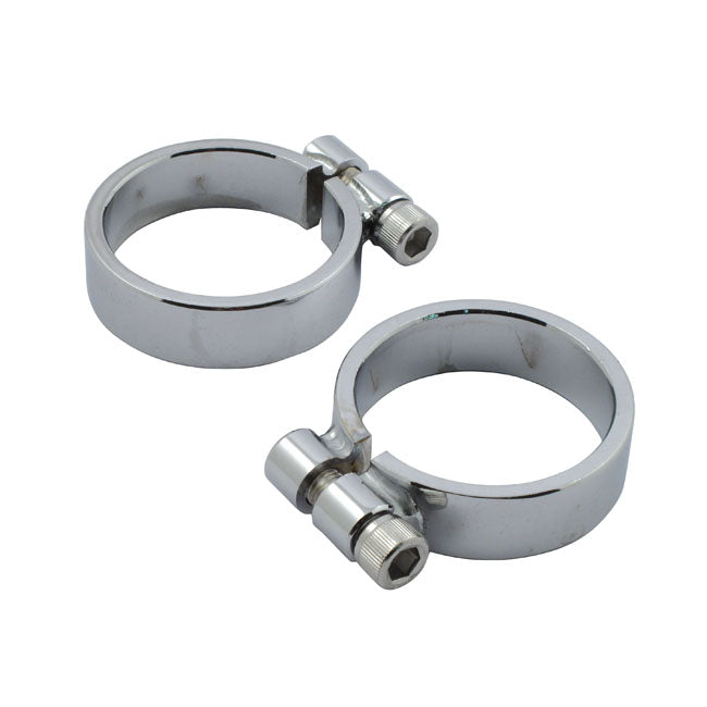 Sportster Heavy Duty Header Clamps Chrome For 57-85 XL NU