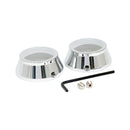 Swingarm Pivot Bolt Cover Set Chrome For 04-13 xL Sportster (NU)