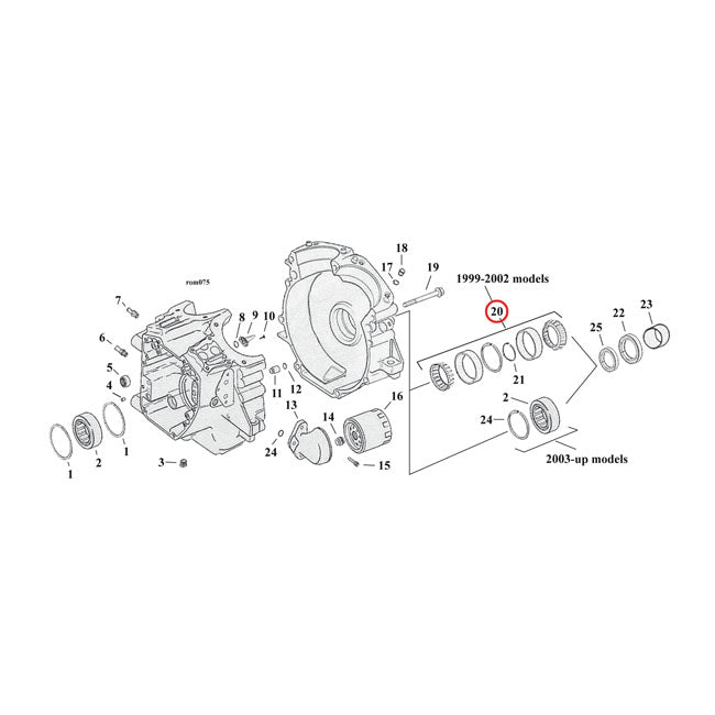 Sprocket Shaft Bearing Assembly For 69-02 BT