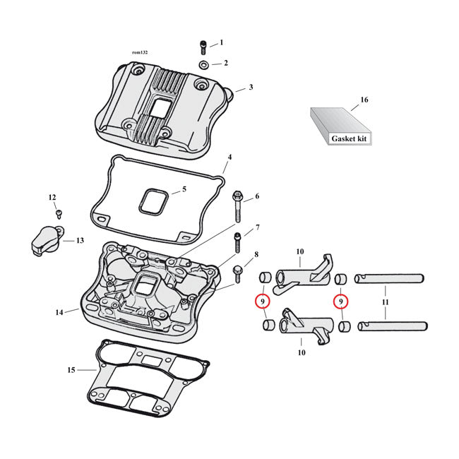 Rocker Arm Bushing Set For 84-17 NU B.T. Excluding M8