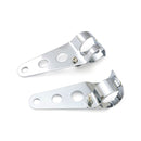 Frisco Side Mount Headlamp Bracket Set Chrome For 41mm fork Tubes