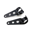 Frisco Side Mount Headlamp Bracket Set Black For 41mm fork Tubes