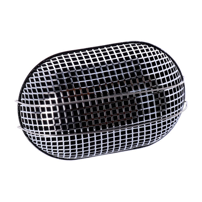 Breather Style Air Cleaner Assembly Oval Chrome For 90-17 BT