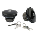 Gas Cap Set With Lock Black For 96-99 H-D NU
