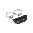 Universal Bullet Hole Heat Shield 4 Inch Long Black For 1-3/4 Inch exhaust pipes