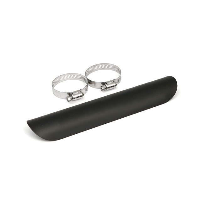 Universal Smooth Heat Shield 10 Inch Long Black For 2-1/4 Inch exhaust pipes