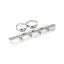 Universal Bullet Hole Heat Shield 10 Inch Long Chrome For 1-3/4 Inch exhaust pipes