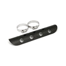 Universal Bullet Hole Heat Shield 10 Inch Long Black For 1-3/4 Inch exhaust pipes