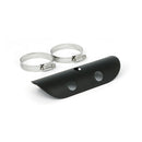 Universal Bullet Hole Heat Shield 7 Inch Long Black For 2-1/4 Inch exhaust pipes