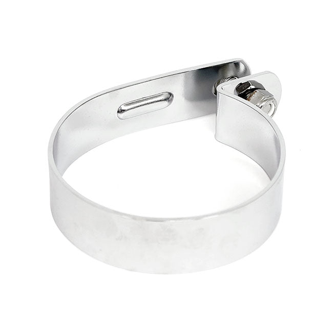 Muffler Short P-Clamp 3-1/4 Inch Chrome Steel For 58-77 FL