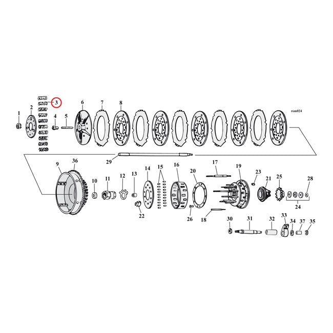 Clutch Spring Set 41-67 For 41-67 B.T.