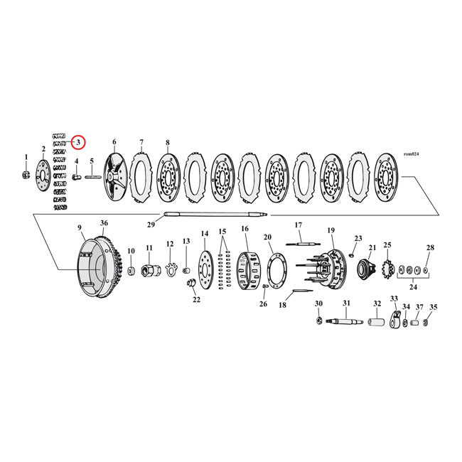 Clutch Spring Set Heavy Duty For 68-E84 B.T. NU