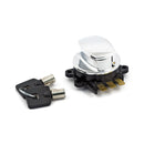 96-Up Ignition Switch Side Hinge Type Chrome For 96-10 Softail
