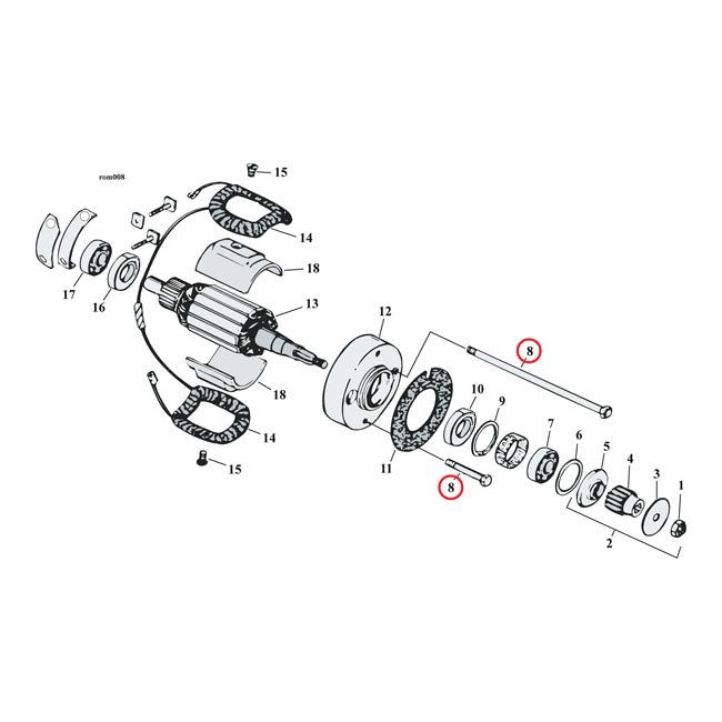 Generator Mount Kit Chrome. Acorn For 36-57 FL NU