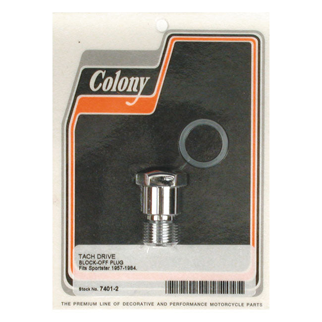 Tachometer Hole Block-Off Plug Chrome For 71-80 XL