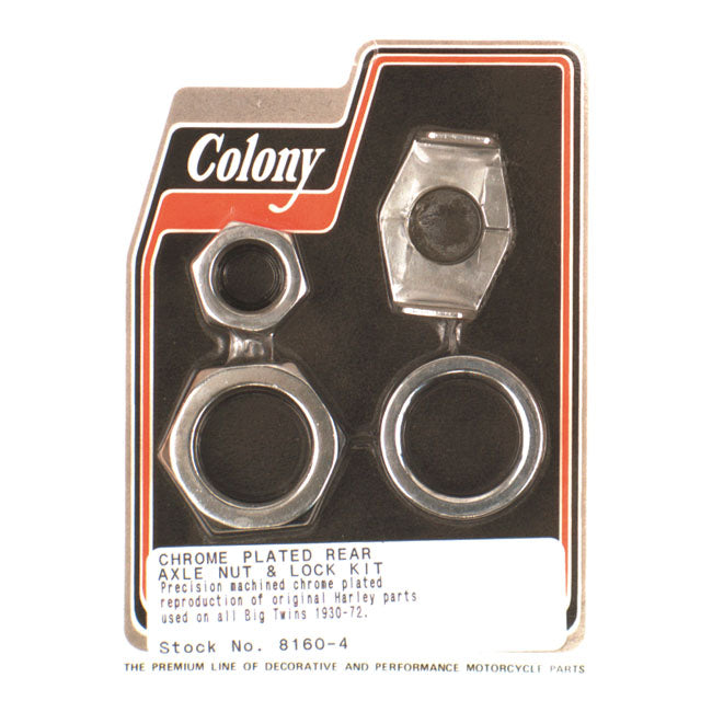 Axle Nut And Lock Kit For 30-72 H-D