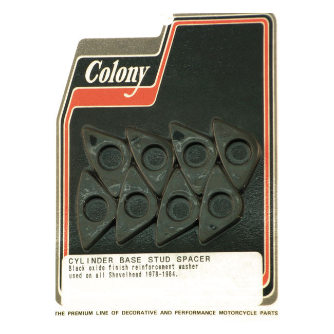 Cylinder Base Stud Spacers Set Black For L78-84 1340cc/80Cui Shovelheads