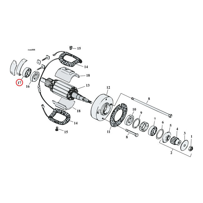 Koyo Needle Bearing Generator For 61-81 XL NU