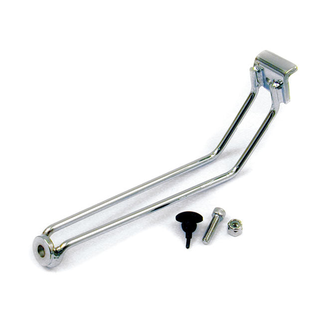 Kick Stand Extension Tab Kit Chrome For 93-17 Dyna