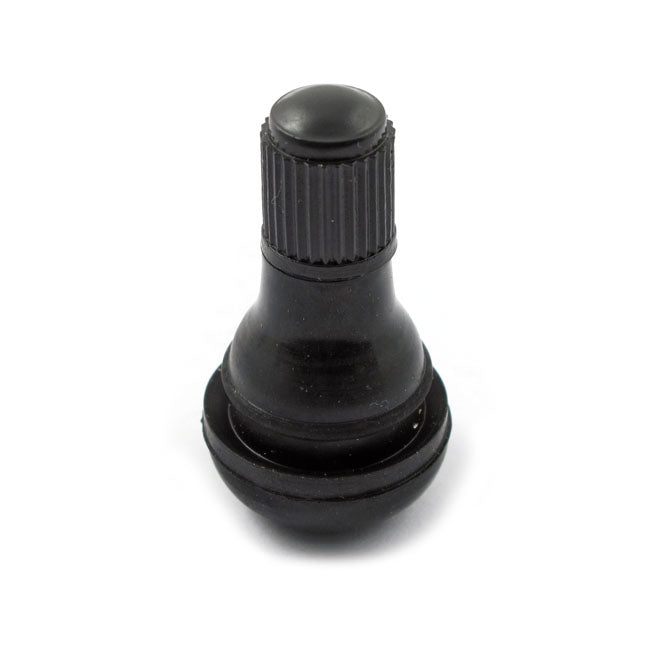 Press-In Tubeless Valve Stem Plastic Black Cap Short