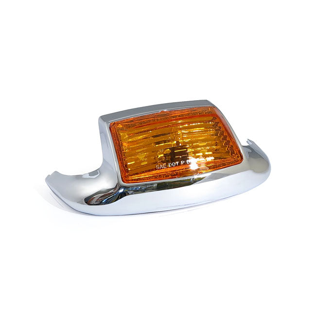 Fender Tip With Light Front For 80-13 FL Black With Amber Lens