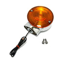 Turn Signal Assembly Rear Amber Lens Chrome For 86-14 FLT