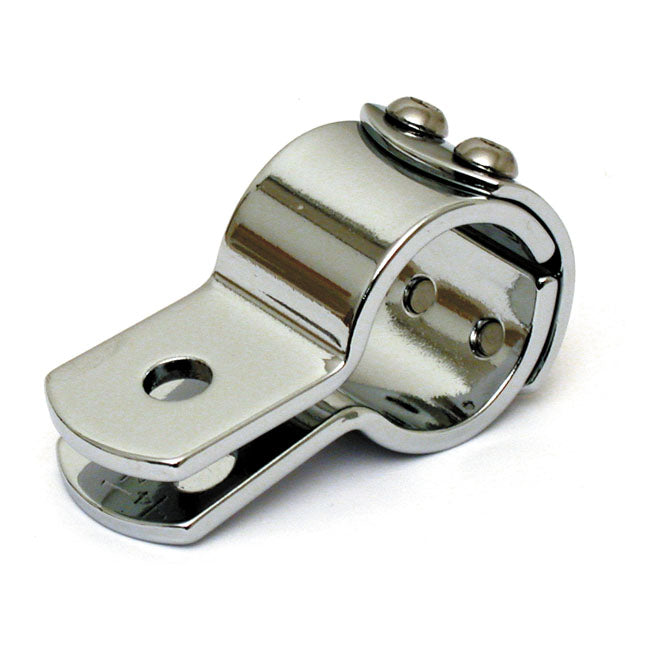 3-Piece Clamp 1-1/4 Inch Chrome Steel For Round Tubes - 3/8 Inch