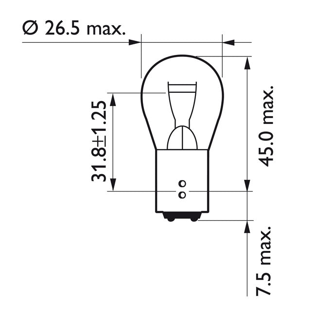 Taillight Light Bulb PR21/5W Red Lens