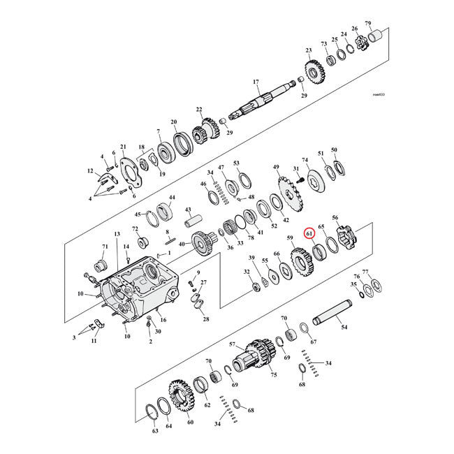 Bushing Transm Count Shft Lw Gear For 41-86 4-SP B.T.NU (1ST & REVERSE)