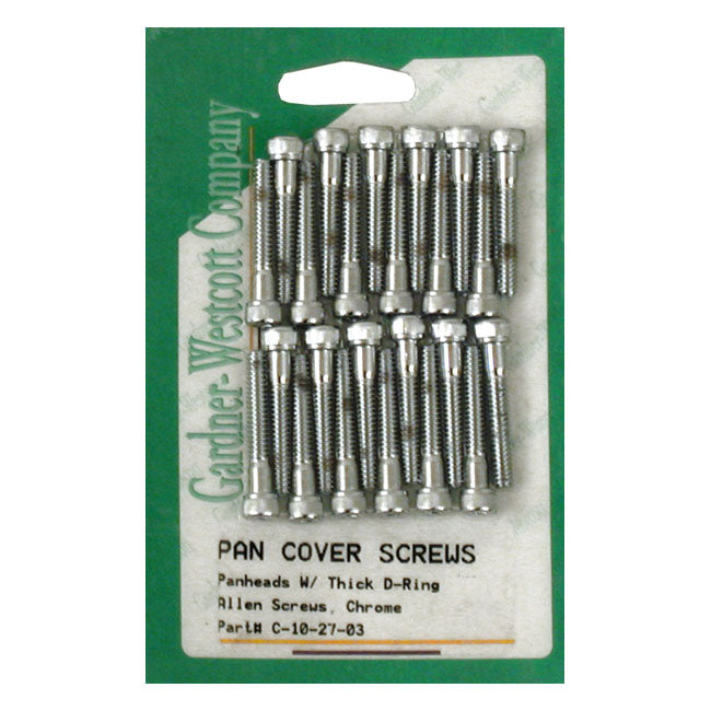 Panhead Rocker Cover Screw Kit Chrome Allen Long For 48-65 Panhead NU