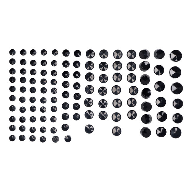 Smoothtopps Push-on Cover Set Black - 111 Pieces