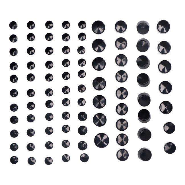 Smoothtopps Push-on Cover Set Black - 86 Pieces