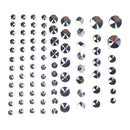 Smoothtopps Push-on Cover Set Chrome - 87 Pieces