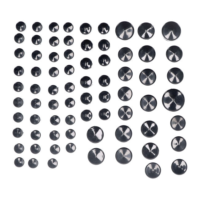 Smoothtopps Push-on Cover Set Black - 74 Pieces