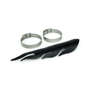 Flamed Heat Shield Set 8 Inch Long Black For 1-3/4 Inch exhaust pipes