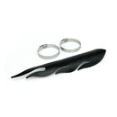 Flamed Heat Shield Set 12 Inch Long Black For 1-3/4 Inch exhaust pipes