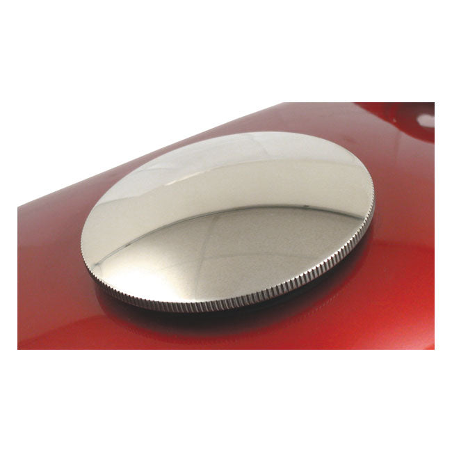 Stainless Steel Gas Cap Set Domed For 96-99 H-D