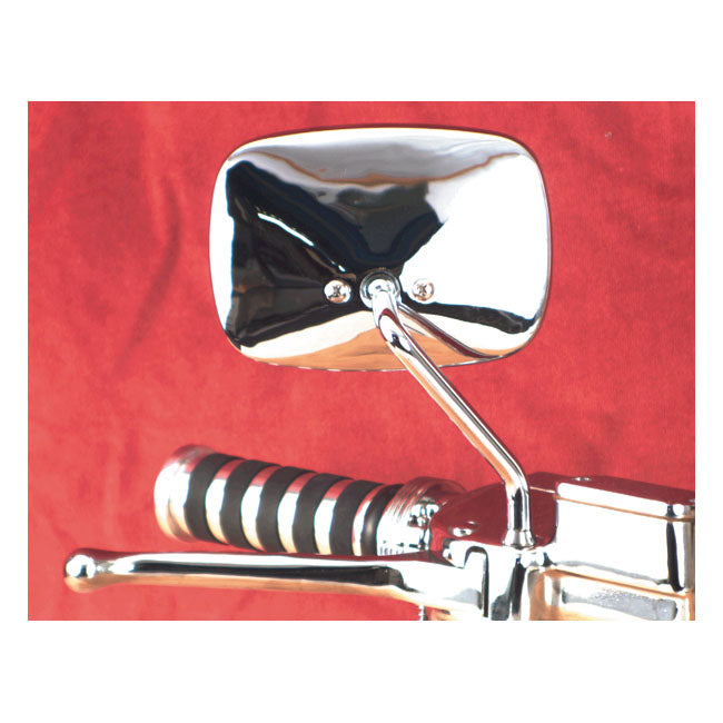 Late Oem Style Mirror Short Stem Right Side Chrome For 65-UP H-D